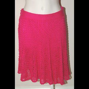 NWT RALPH LAUREN Fishnet Crocheted "Cruise" Skirt, sz L. MSRP $398